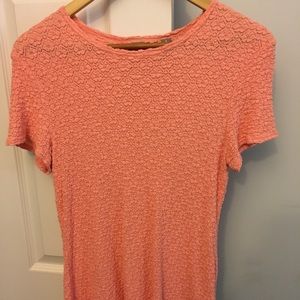🧡Croft & Barrow Melon Stretch Top Sz Small